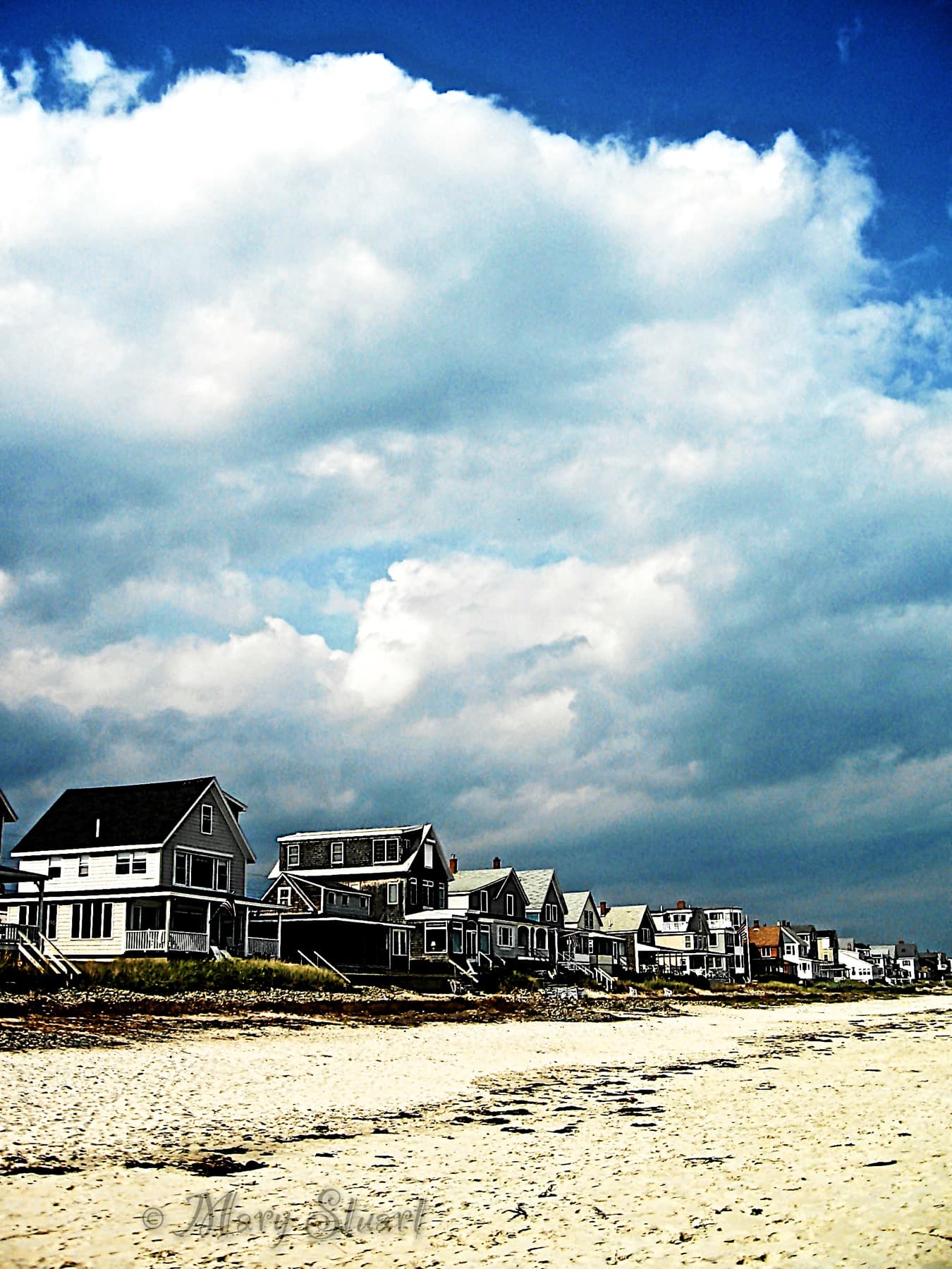 Colorful houses along the beach